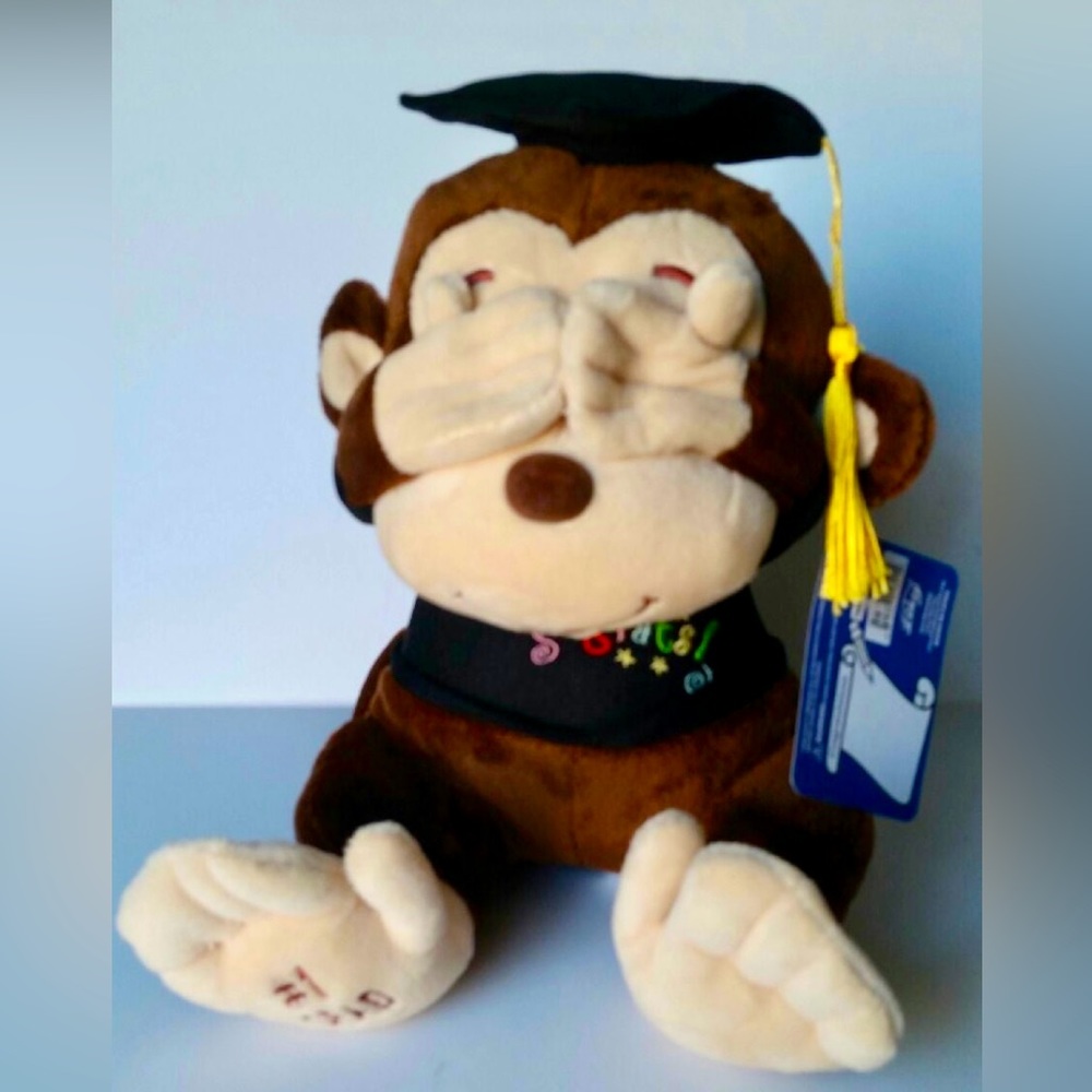 GRADUATION Monkey See No Evil Pose! MONITO DE GRADUACIÓN